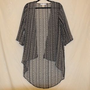 Say What? High-Low Geometric Swimsuit Coverup